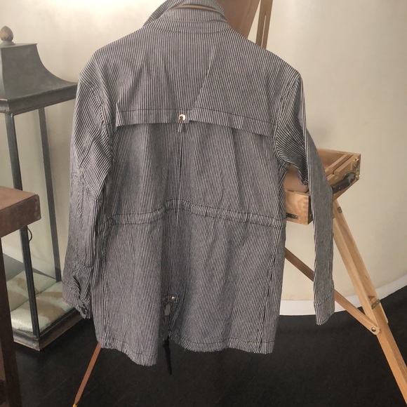 NWOT ATM denim striped jacket size L - Picture 7 of 9